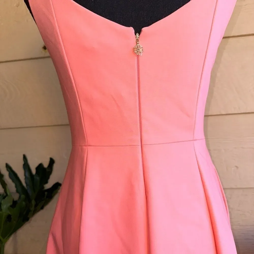KATE Spade Twill Grace Dress pink sea Star fit and flare sz 2 NWT